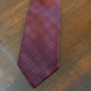 Giacomo De Senese silk blend tie maroon black